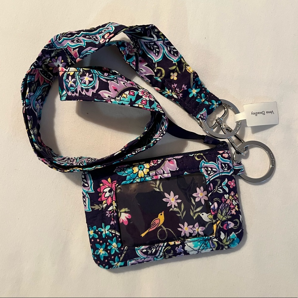 NWT/EUC Vera Bradley French paisley zip ID and lanyard